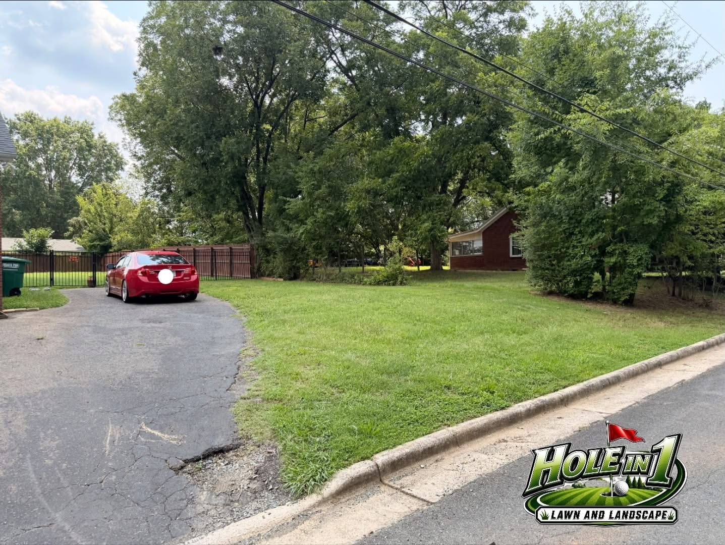 Property before landscaping service